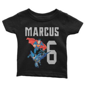Batman Superman Birthday Shirt for Kids [Cuztom]