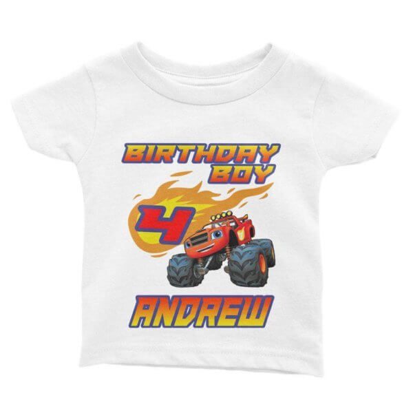 Blaze Birthday Shirt for Kids [Cuztom] - Cuztom Threadz