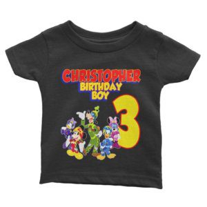 Mickey Mouse Racer Birthday Shirt for Kids [Cuztom]