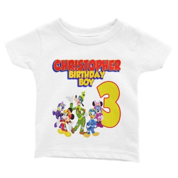 Mickey Mouse Racer Birthday Shirt for Kids [Cuztom] - Cuztom Threadz