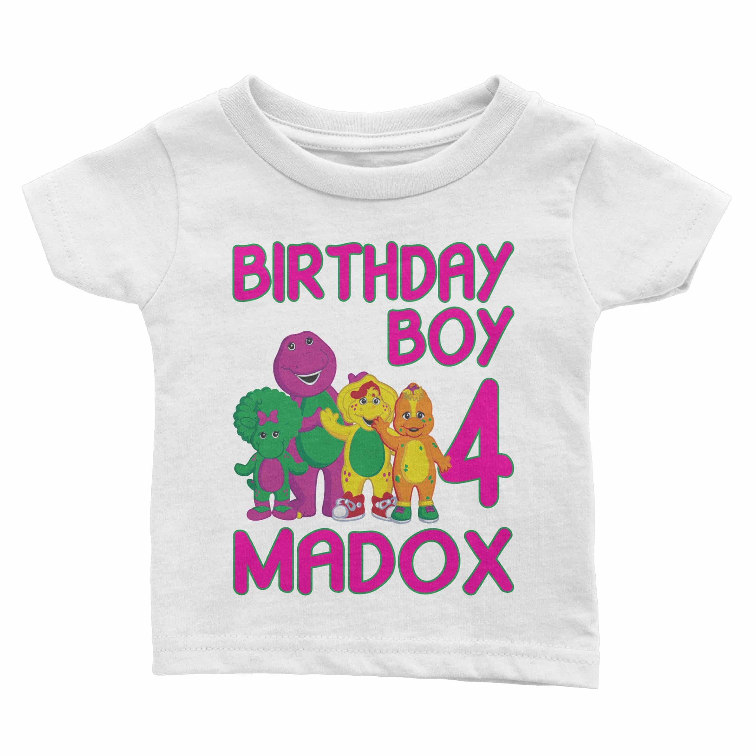 add name&message New Personalized Barney and Friends T Shirt 