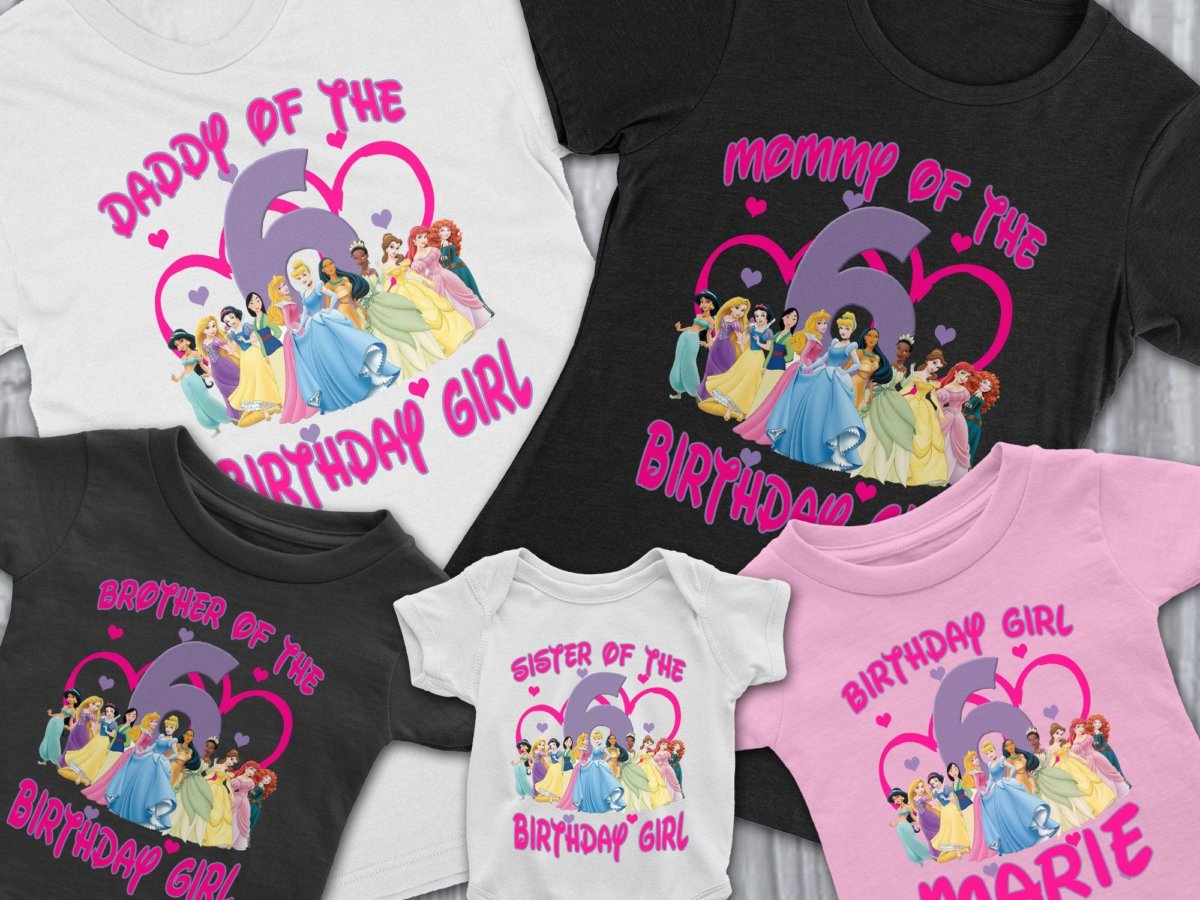 Personalized Disney Princess Birthday Shirt Youth Toddler and Adult Sizes  Available