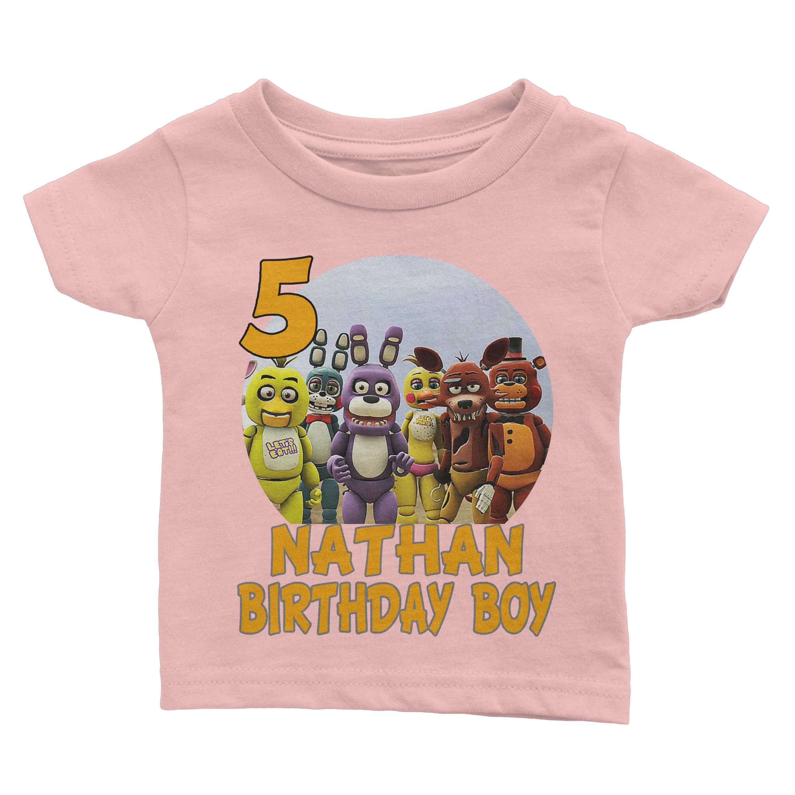 Five Nights at Freddy's (FNAF) T-Shirt Birthday Image - FNAF Party Supplies