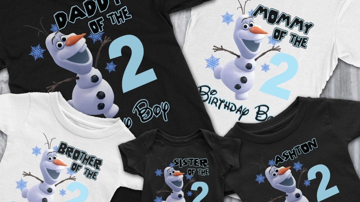 Aanvulling Pat Diversen Olaf Birthday T-shirt | Matching Family Tees | Cuztom Threadz