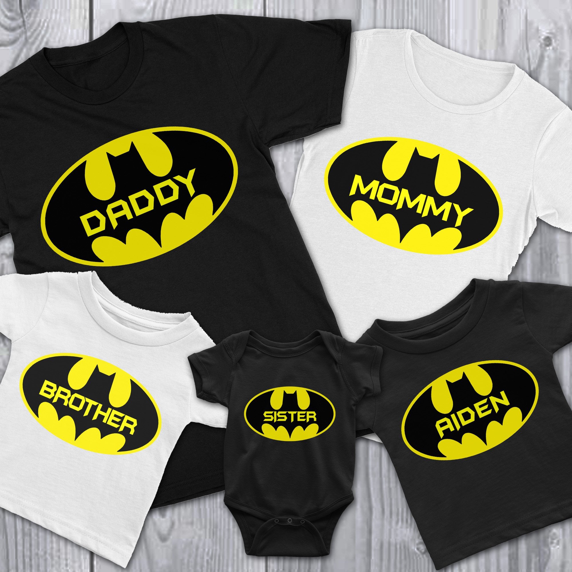 Matching Family Personalized Batman Shirt Youth Toddler and Adult Sizes  Available | Cuztom Threadz