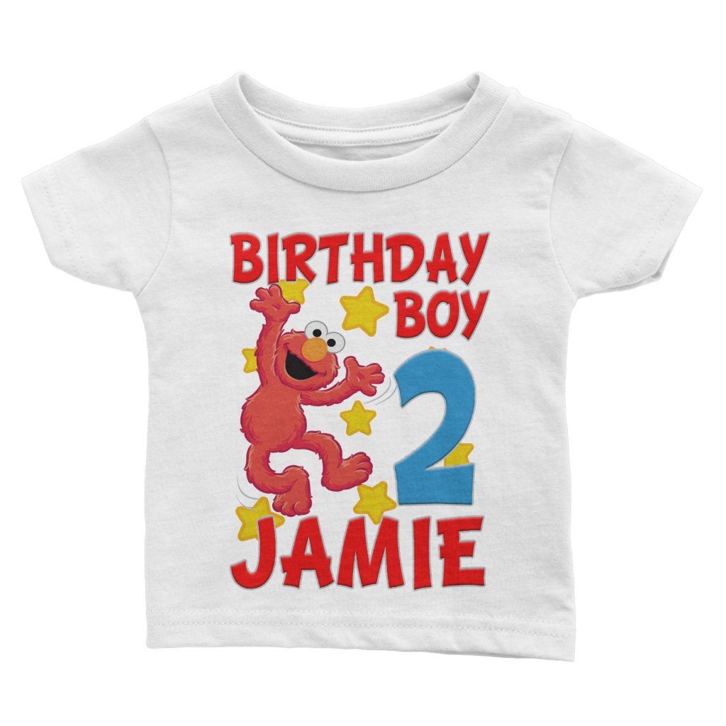 Personalized Elmo Birthday T-Shirt | Buy Tess Online | Cuztom Threadz