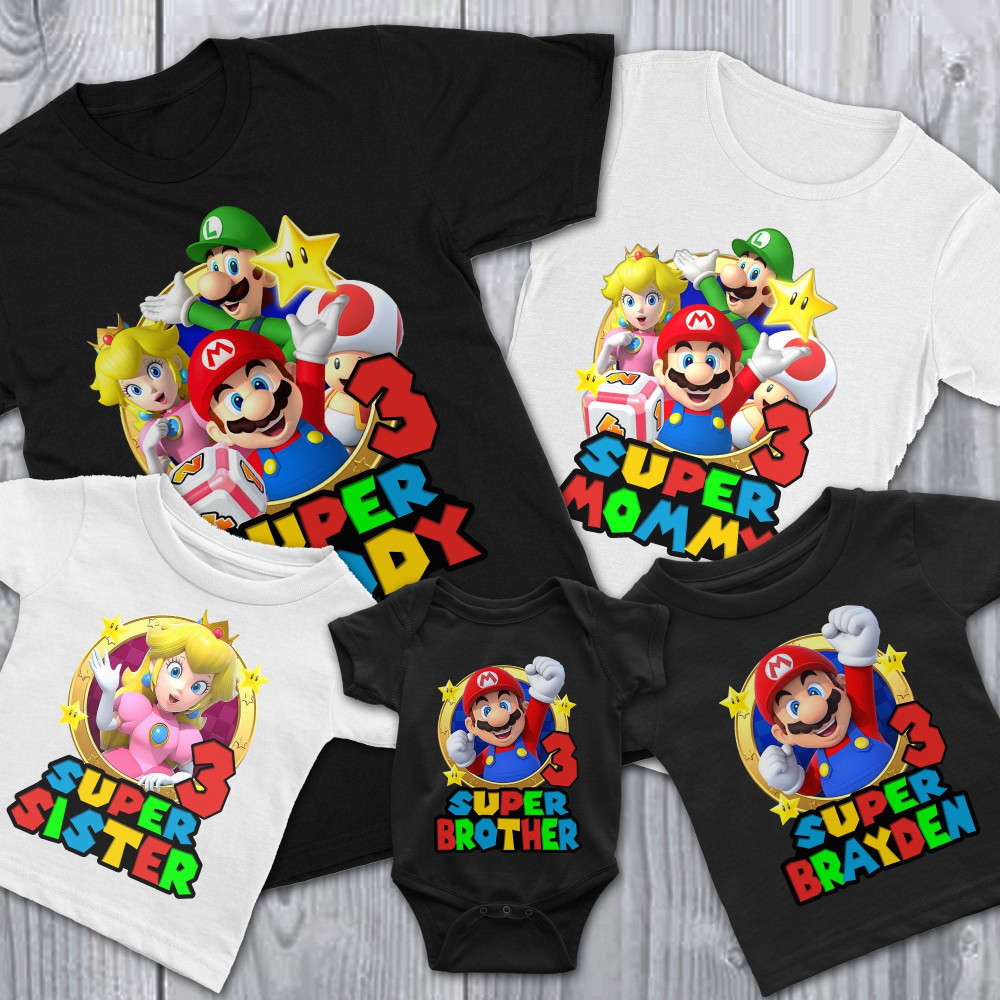 Super Mario Odyssey Party Super Mario Birthday Shirt Custom Family Shirts Personalized Birthday t-shirt Mario Odyssey Birthday Shirt 