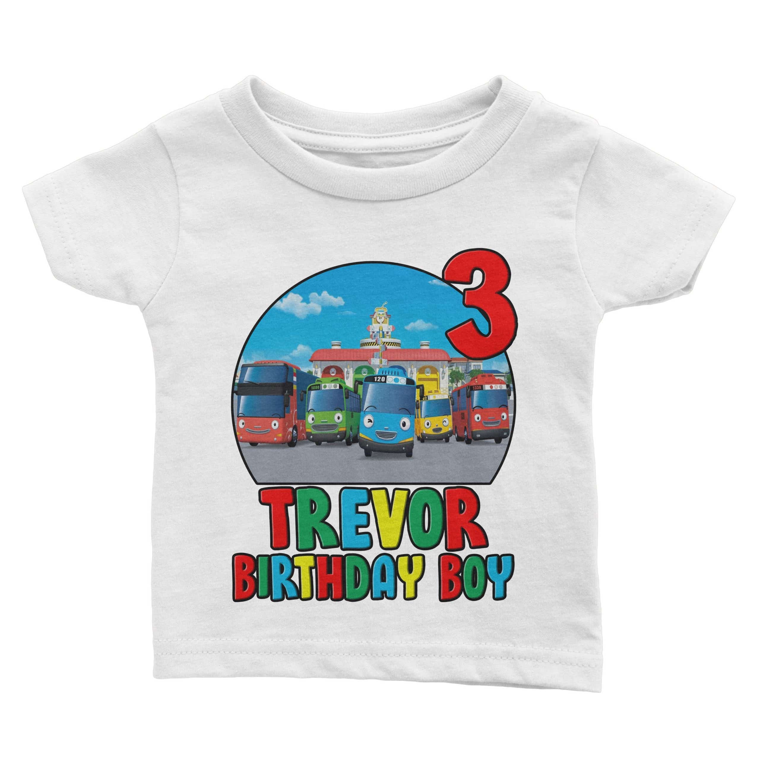 Personalize Tayo Little Bus Birthday Shirt 