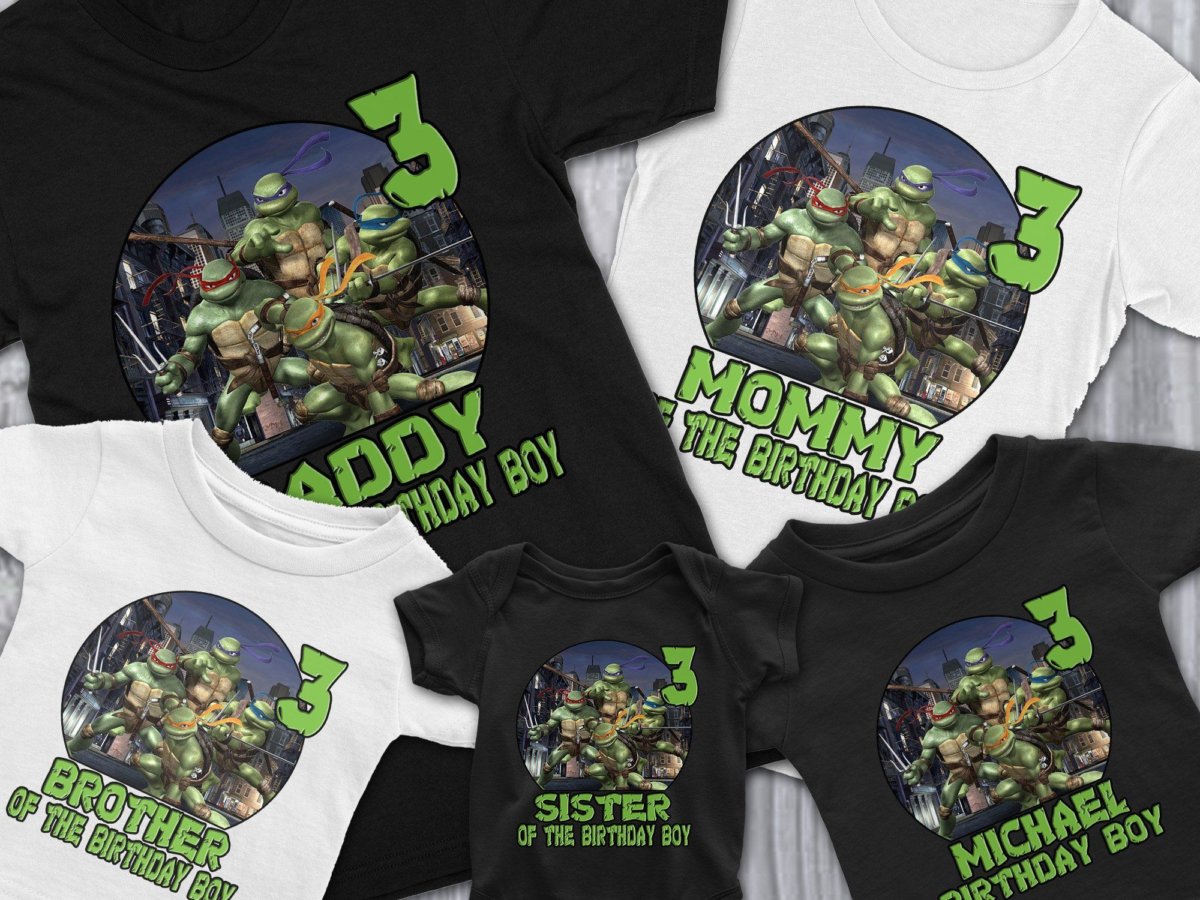 Teenage Mutant Ninja Turtles Birthday Shirt, Personalized Ninja Turtle –  Shop Personalized Gifts