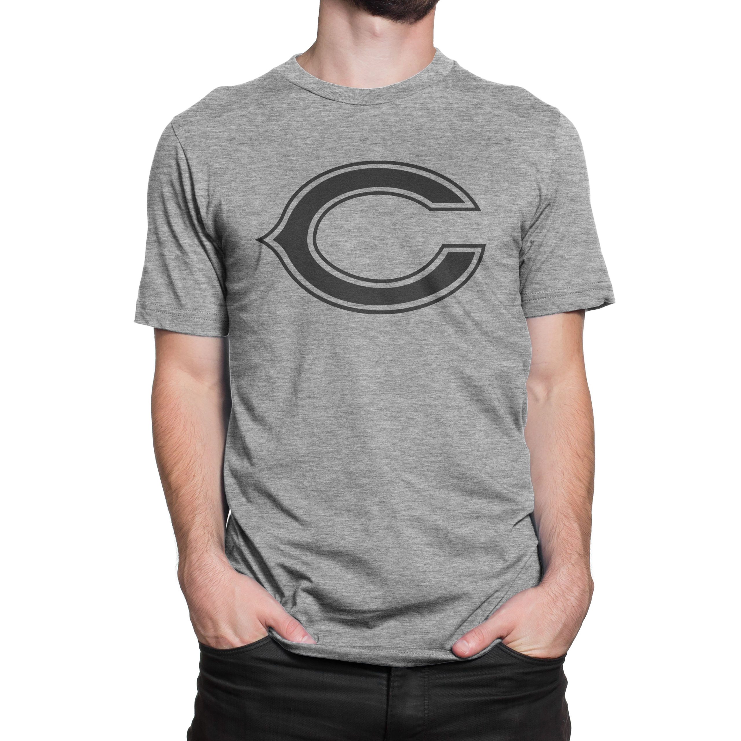 Cuztom Threadz Chicago Bears Grey T-Shirt (Men) Grey X-Large