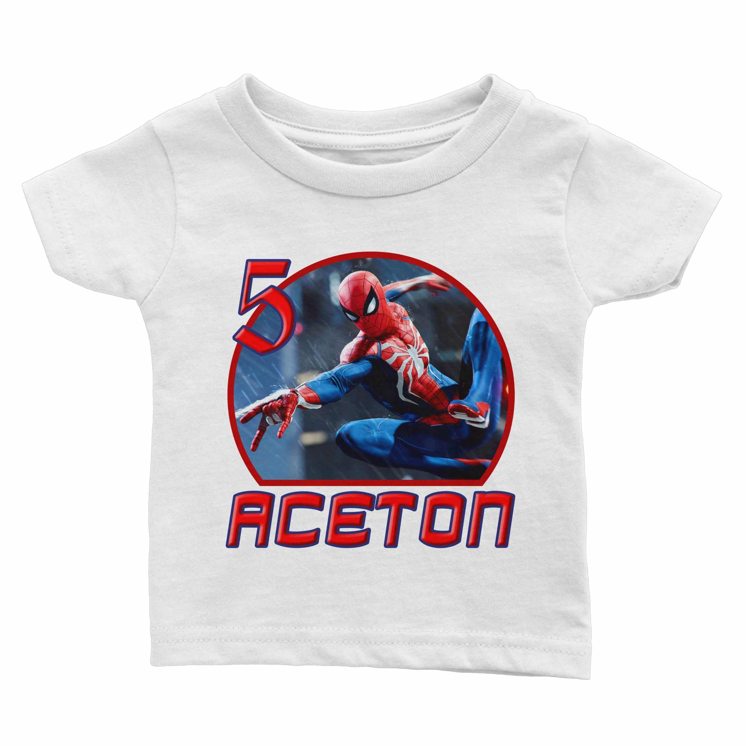 Personalised Spider-Man Inspired Children's Kids T-shirt Birthday Top Gift New