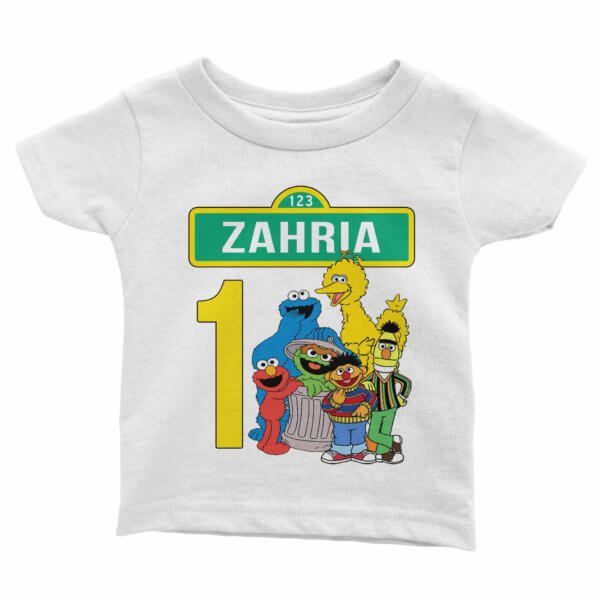 Sesame Street Birthday Shirt for Kids [Cuztom] - Cuztom Threadz
