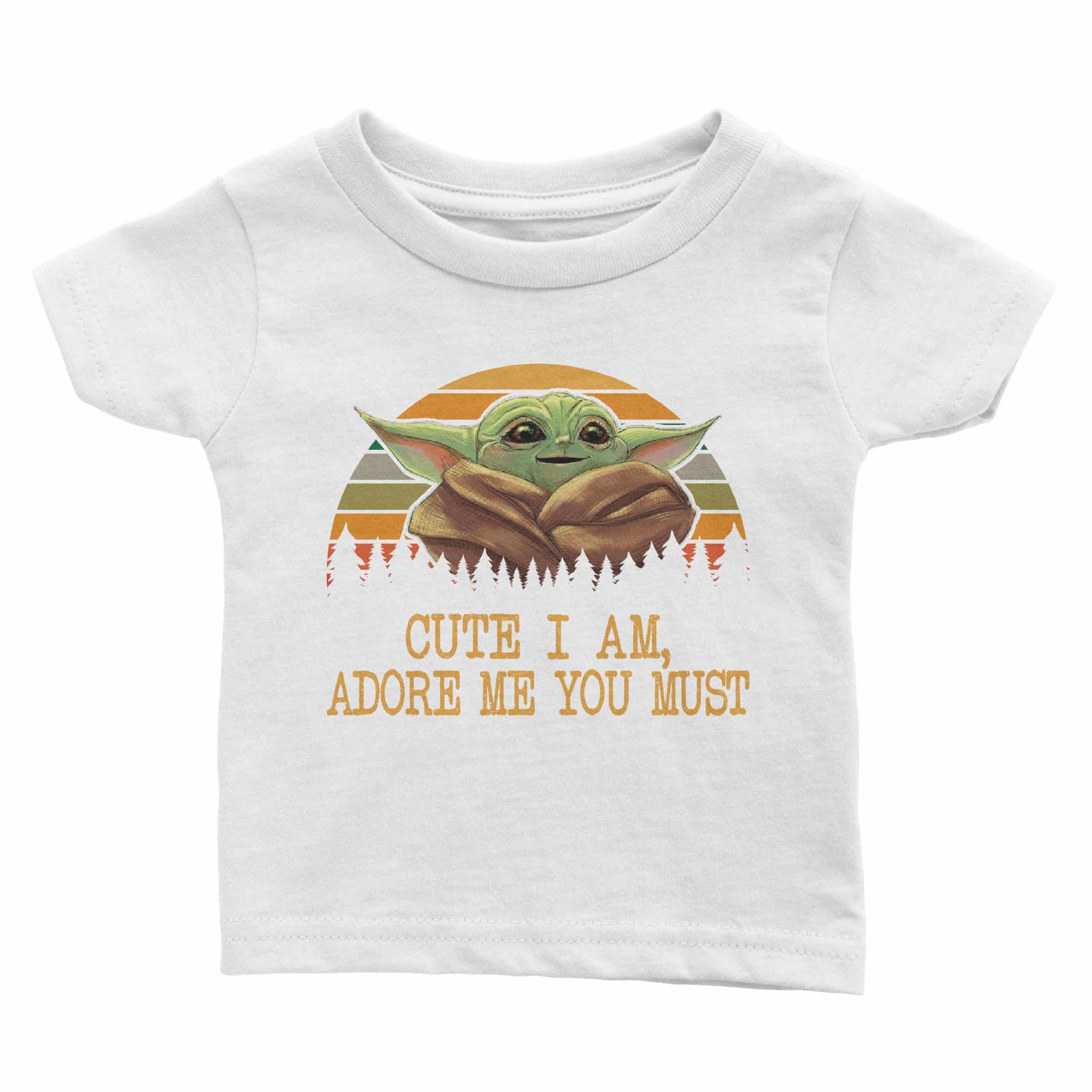 Cute I Am Baby Yoda T-Shirt (Youth) Pink 3-6 Months