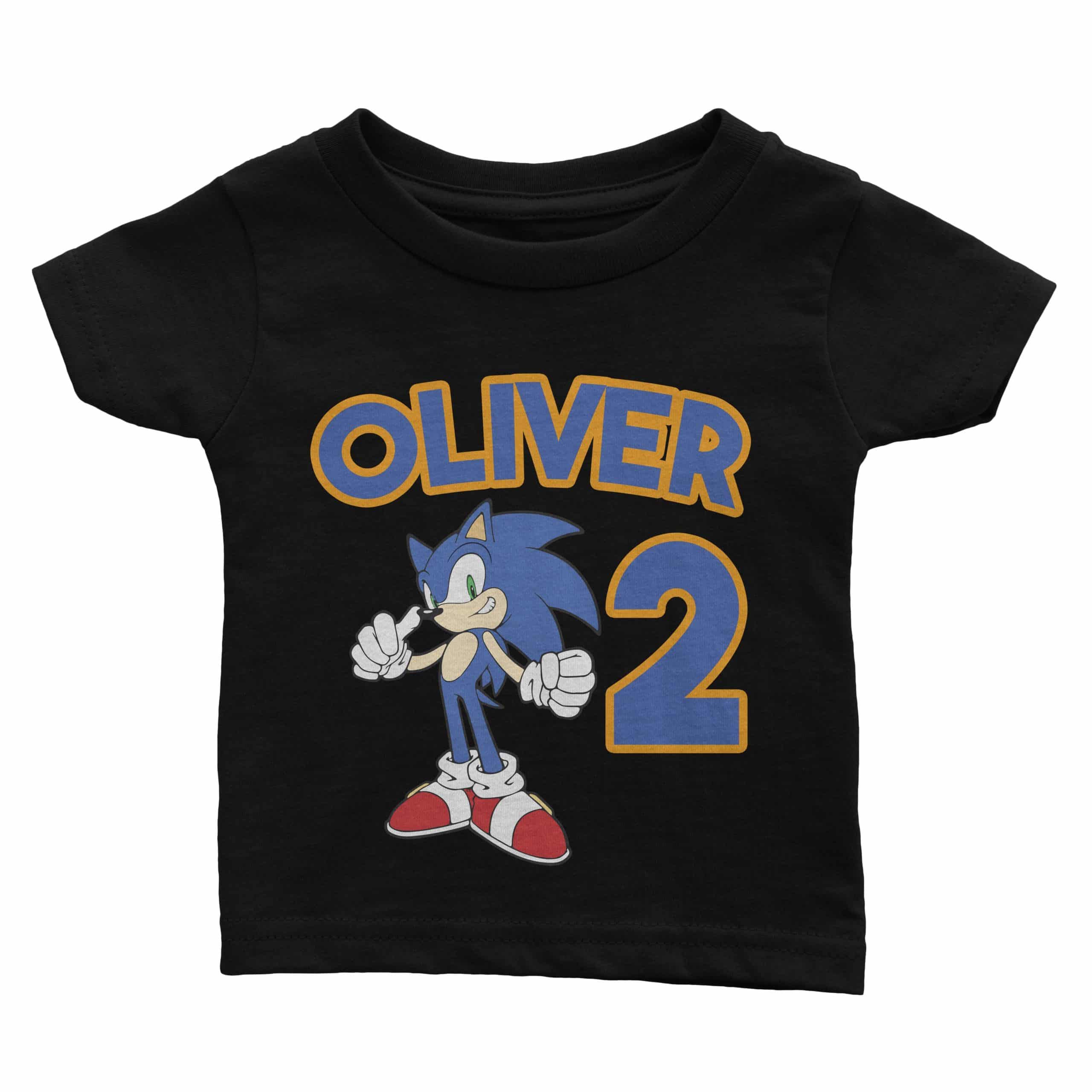 Personalized Sonic Birthday Shirt - Cuztom Threadz