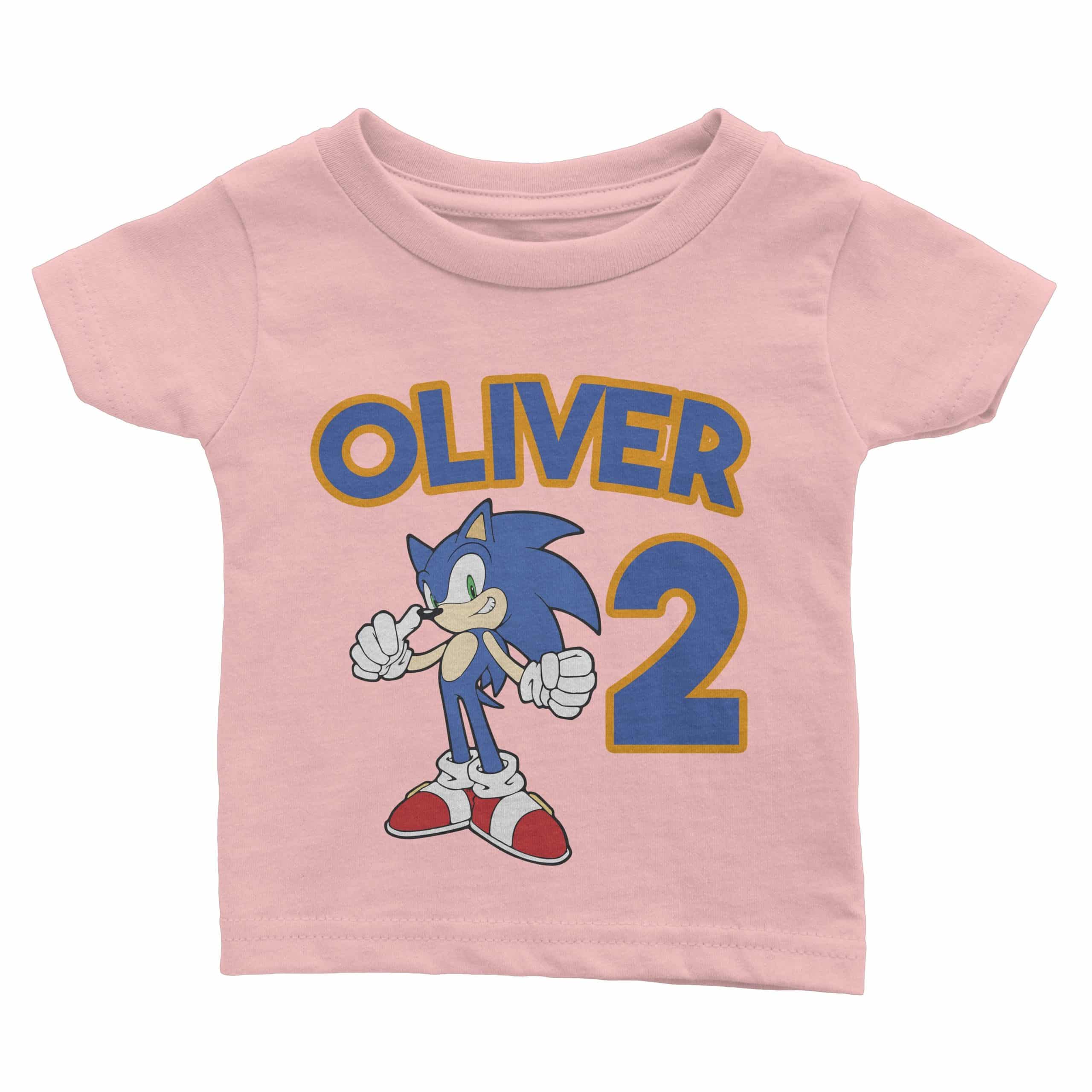 Sonic T Shirt Personalized Family Birthday Custom Name Age Kids Youth