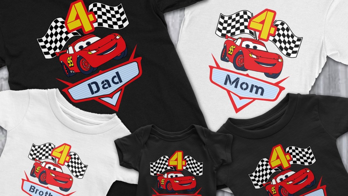 Cars Lightning Mcqueen Personalized T-shirt, Customize NAME Tee Designs,  Toddler, Youth, Adult Sizes, Birthday party custom