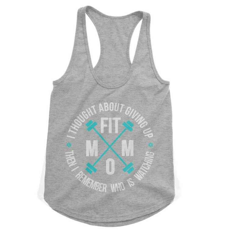 Fit Mom Never Give Up Workout Tank (Woman)