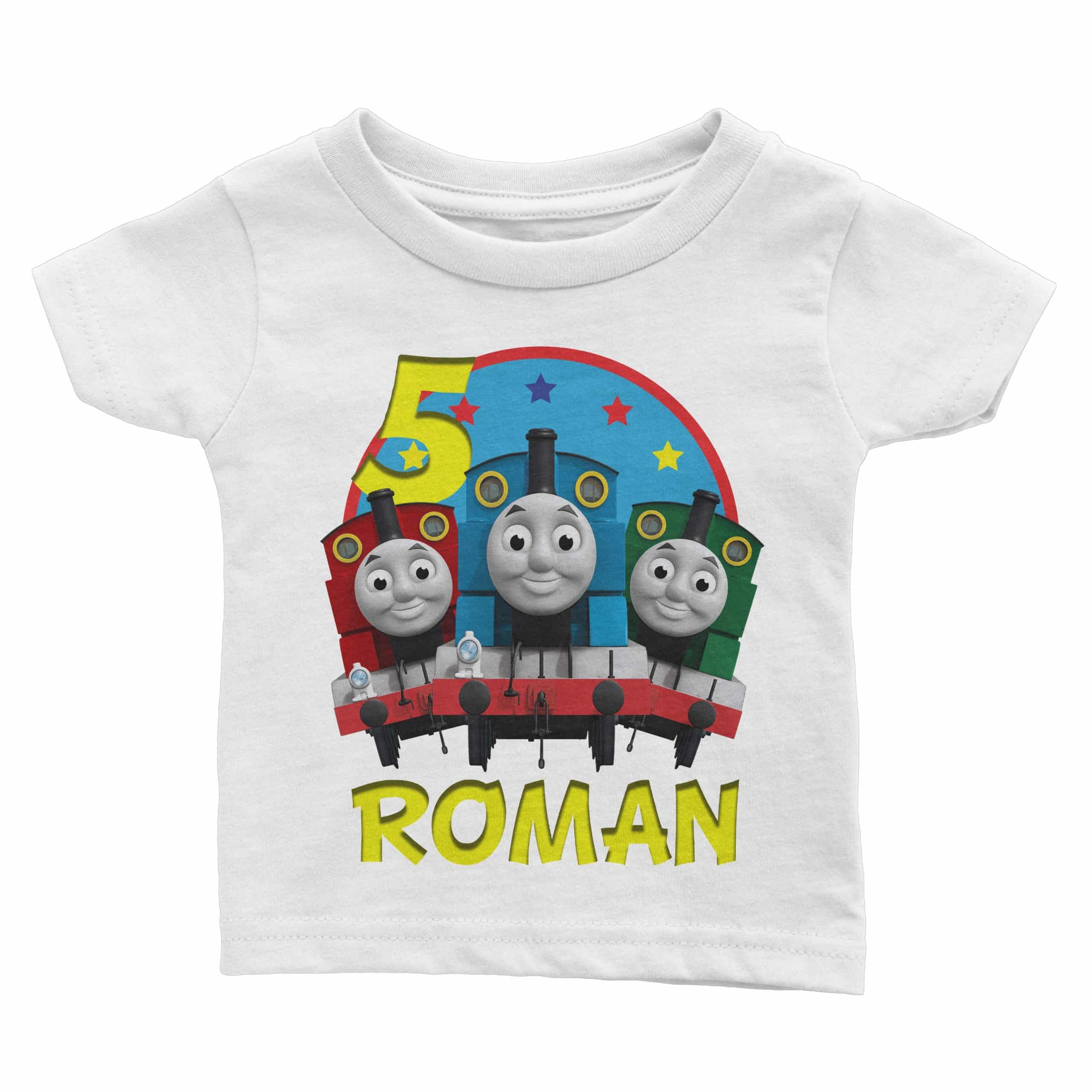 Personalized Raglan with Name & Age Thomas the Train Birthday Shirt 1st 2nd 3rd 4th 5th 6th 7th 8th 9th Birthday T Shirt. 35246
