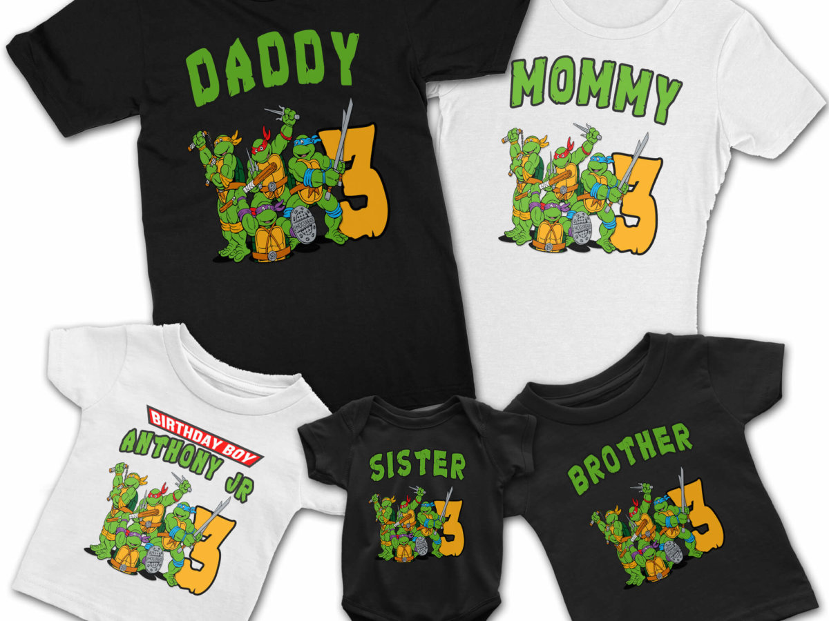 Turtley Awesome Shirt Personalized Ninja Turle Father and Kids