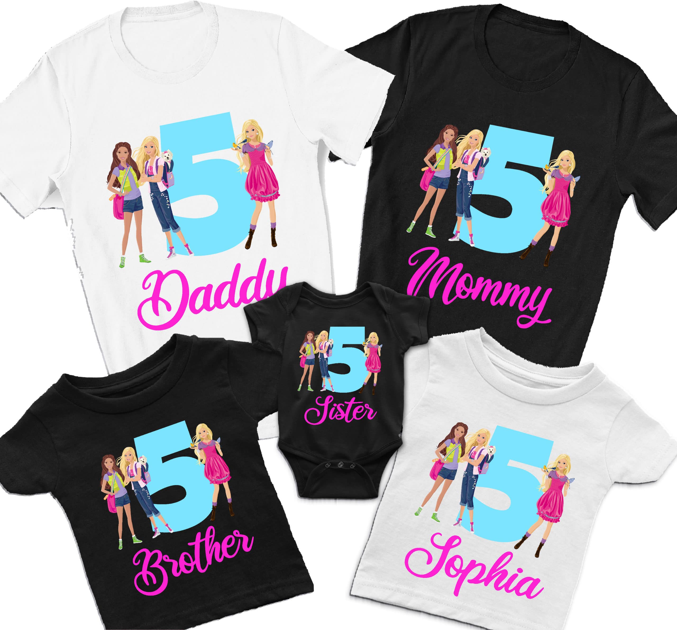 Personalized Barbie Squad Shirts | Buy Barbie Birthday Shirts Online