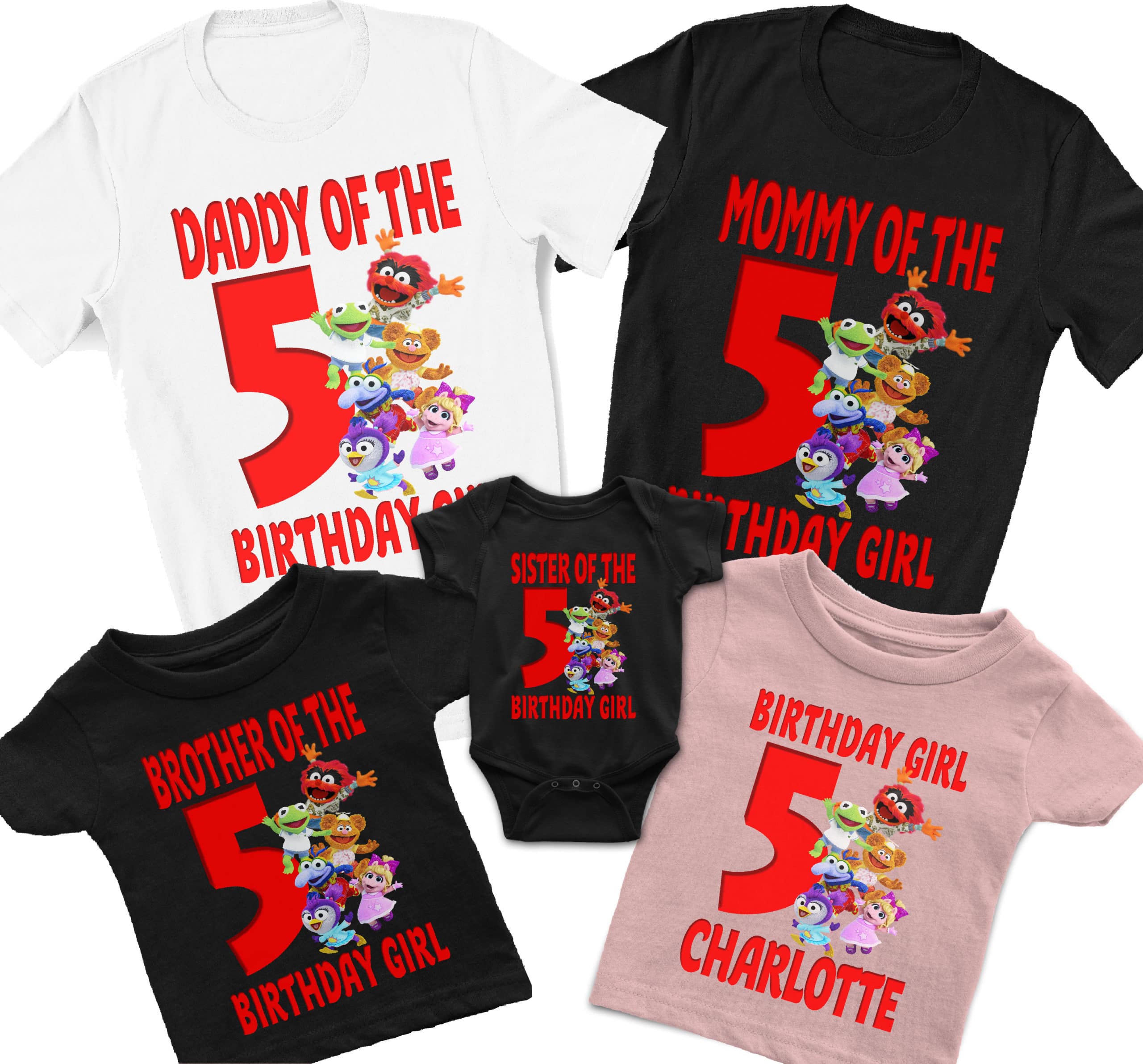 Muppet Babies Birthday Shirt Add Any Name and Age Custom Muppet Birthday Shirt Girl Muppet Shirt 