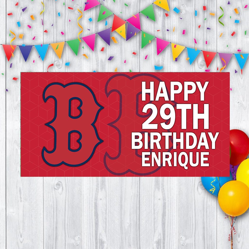 Personalized Boston Red Sox Banner for Special Occasions | Order Online