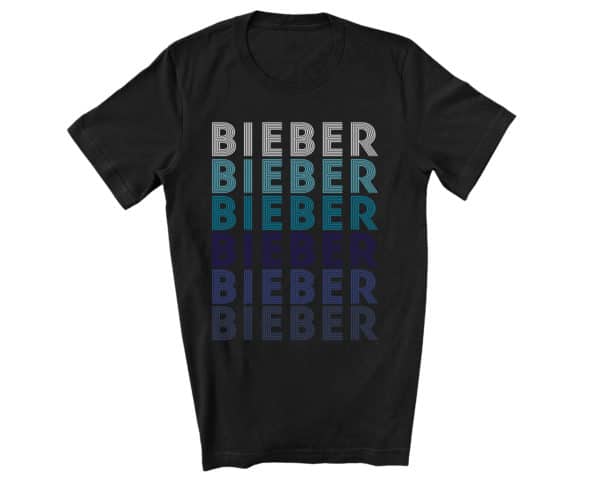 Retro Pattern Justin Bieber T-shirt - Cuztom Threadz