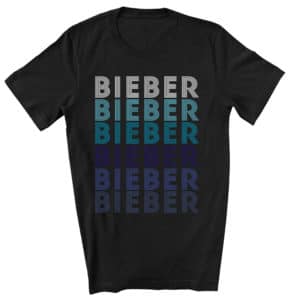 Retro Pattern Justin Bieber T-shirt - Cuztom Threadz