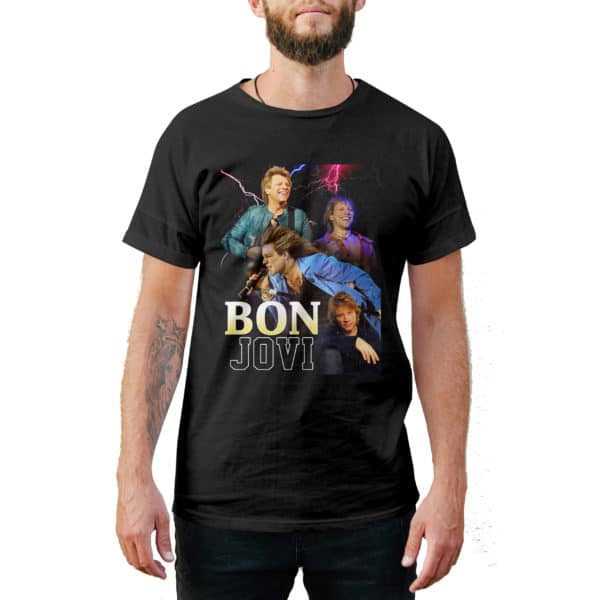 Vintage Style Bon Jovi T-Shirt - Cuztom Threadz