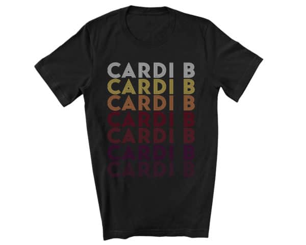 Retro Pattern Cardi B T-shirt - Cuztom Threadz