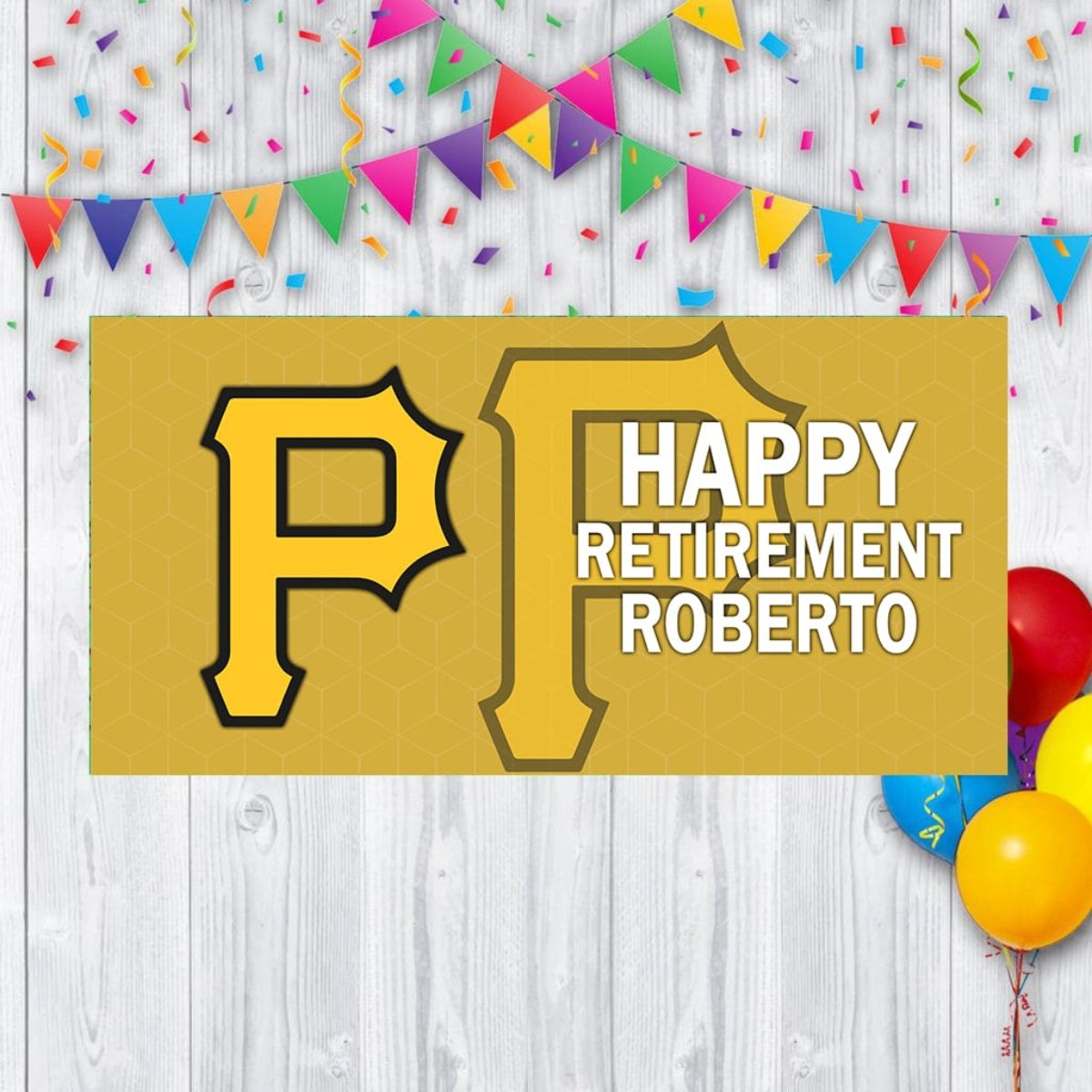 Personalized Pittsburgh Pirates Banner for Special Occasion, Holiday,  Birthday, Announcement, Retirement, Promotion, Celebration