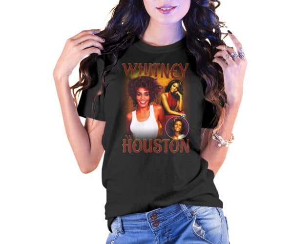Vintage Style Whitney Houston T-Shirt - Cuztom Threadz