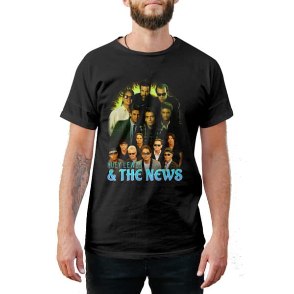 Vintage Style Huey Lewis & the News T-Shirt - Cuztom Threadz