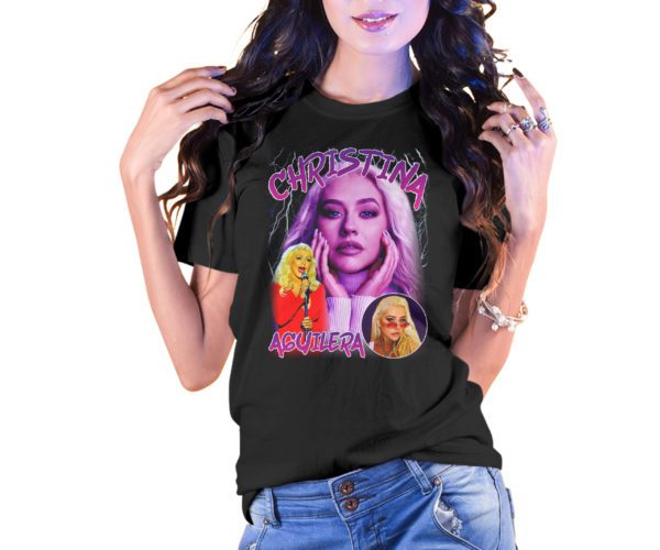 Vintage Style Christina Aguilera T-Shirt - Cuztom Threadz
