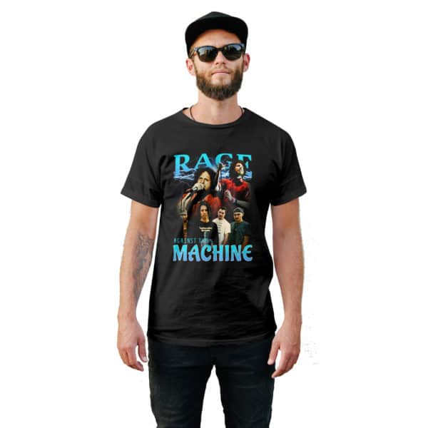 Vintage Style Race Against the Machine T-Shirt - Cuztom Threadz