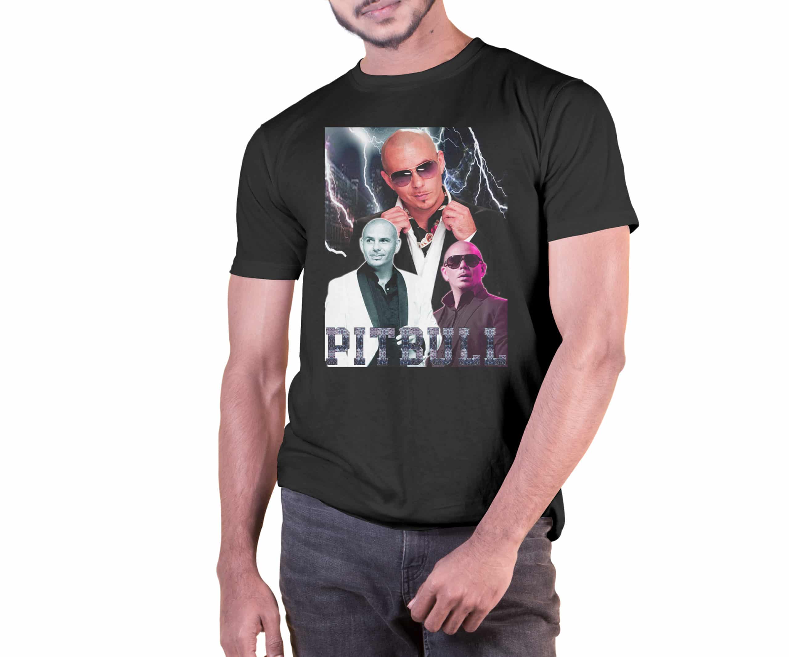 Cuztom Threadz Vintage Style Pitbull T-Shirt Black XX-Large
