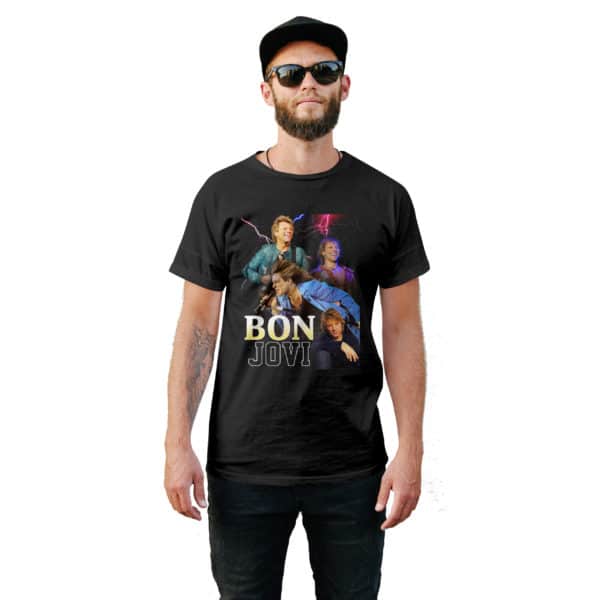 Vintage Style Bon Jovi T-Shirt - Cuztom Threadz