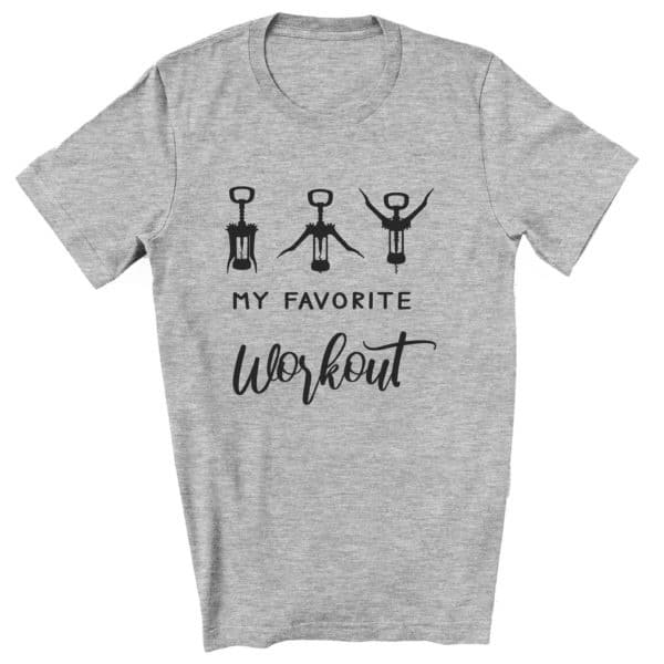 Corkscrew Workout T-shirt Humor - Cuztom Threadz