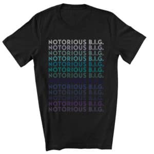 Retro Pattern Notorious BIG T-shirt - Cuztom Threadz