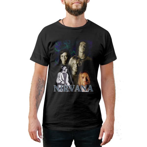 Vintage Style Nirvana T-Shirt - Cuztom Threadz