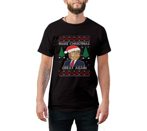 Make Christmas Great Again Trump Funny T-Shirt - Cuztom Threadz