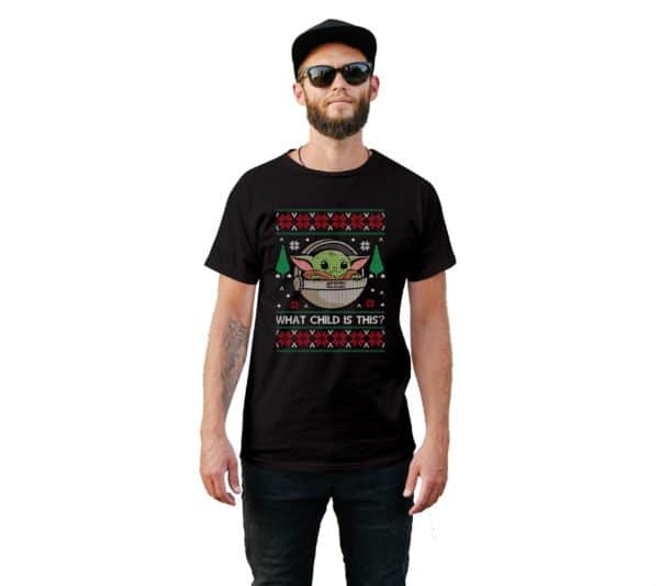 Baby Yoda Christmas Style T-Shirt - Cuztom Threadz