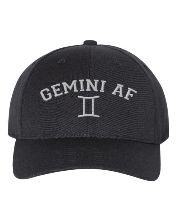 Gemini AF Astrology Signs Embroidery Snapback Hat Cap - Cuztom Threadz
