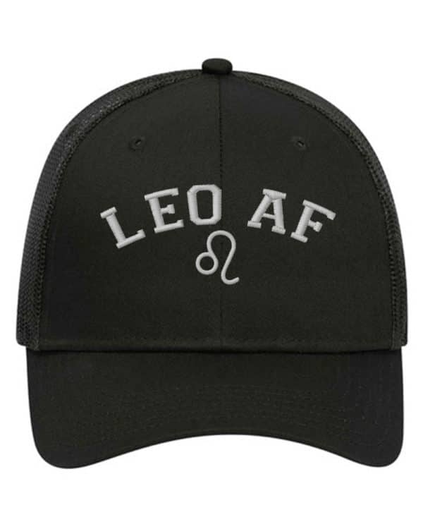 Leo AF Astrology Signs Embroidery Trucker Hat Cap - Cuztom Threadz