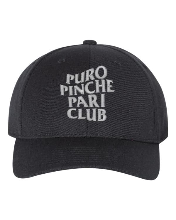 Puro Pinchi Pari Club Embroidery Snapback Hat Cap - Cuztom Threadz