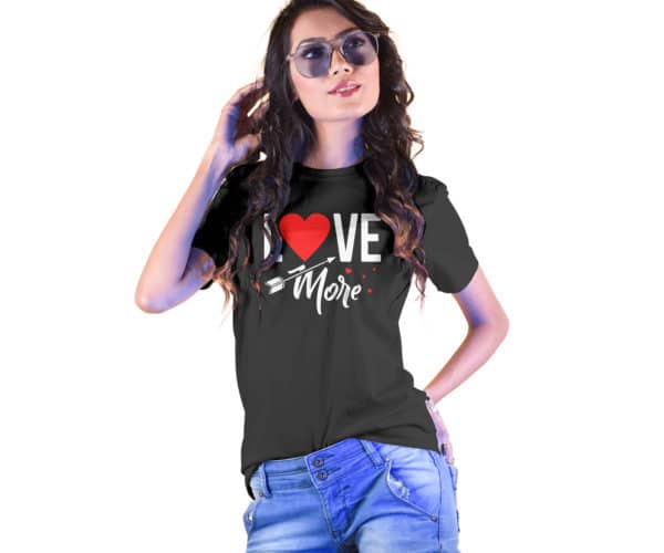 Love More Valentines Style T-Shirt - Cuztom Threadz