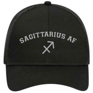 Sagittarius AF Astrology Signs Embroidery Trucker Hat Cap - Cuztom Threadz
