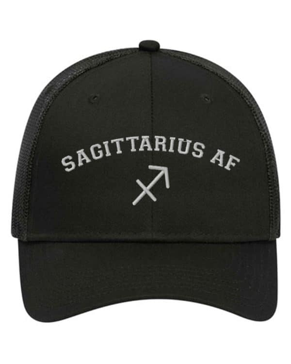 Sagittarius AF Astrology Signs Embroidery Trucker Hat Cap - Cuztom Threadz