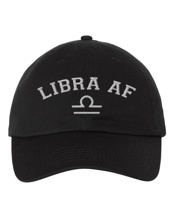 Libra AF Astrology Signs Embroidery Dad Hat Cap - Cuztom Threadz