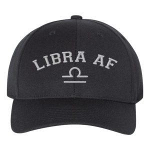 Libra AF Astrology Signs Embroidery Snapback Hat Cap - Cuztom Threadz